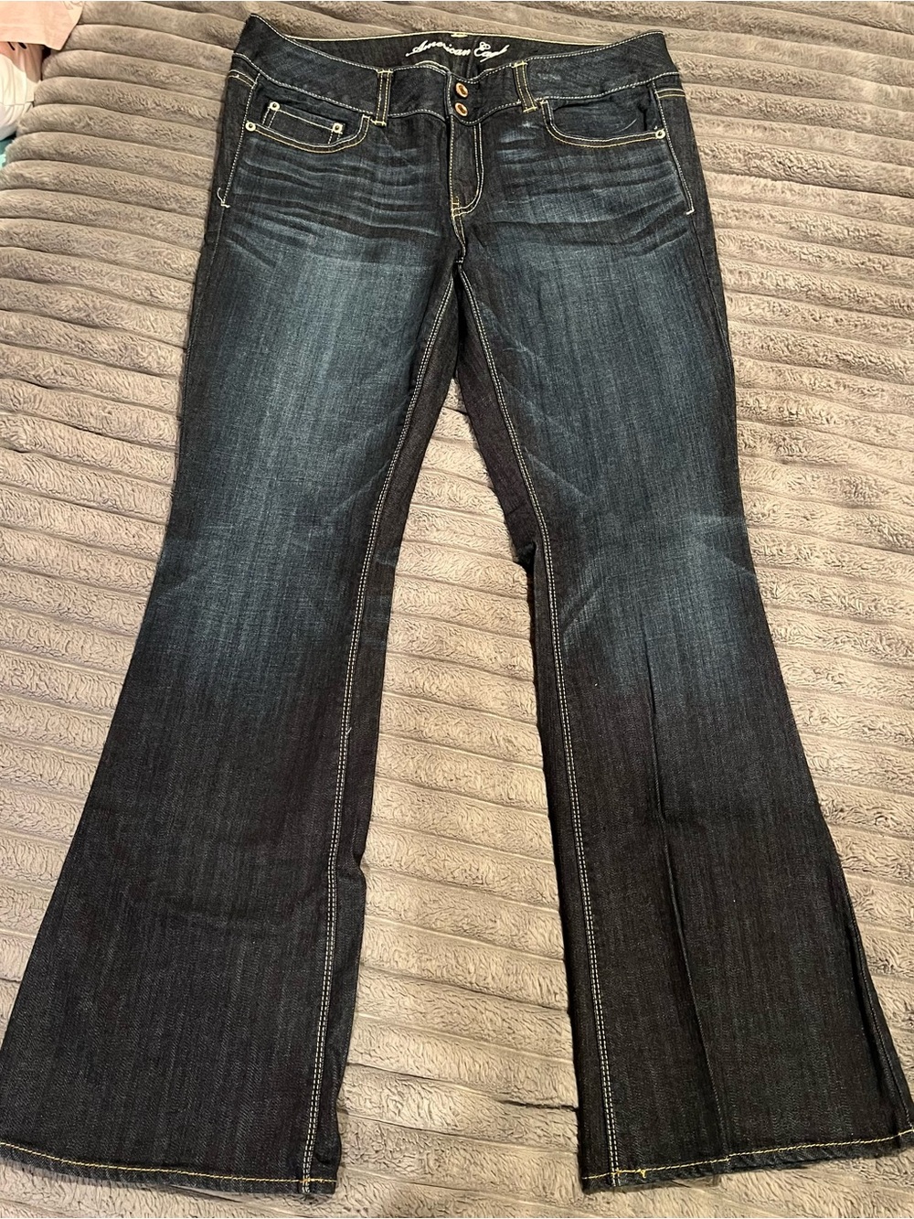 AMERICAN EAGLE ARTIST WOMEN JEANS STRETCH 12 REGULAR DARK WASH NEW NO TAGS